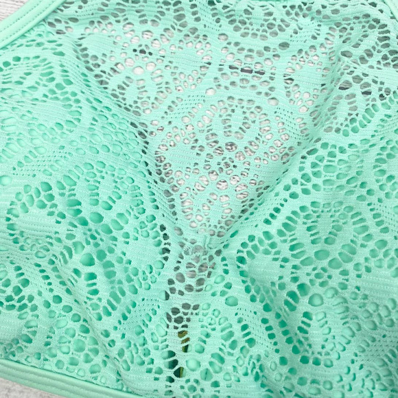 NEW Women Turquoise Sexy Two Piece Air Mesh Bikini Large - Picture 4 of 10